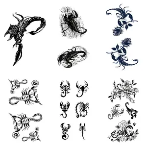 Unique Scorpion Temporary Tattoo Sticker, Herbal Waterproof Magic Tattoo, Lasts 7-15 Days, Suitable for Full Sleeve/Leg Tattoos, Non-reflective for Men and Women