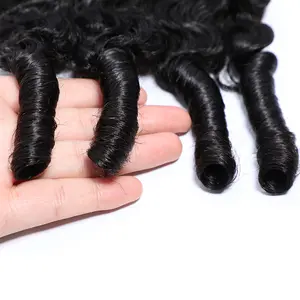 BELE Hair Burmese Pixie Curly Bundles With Spiral Curly Ends Human Hair Remy Hair Weave Bundles Wholesale Deals Natural Color 12A Grade Real Human Hair Extension 1/3/4 Bundles Natural Color For Women