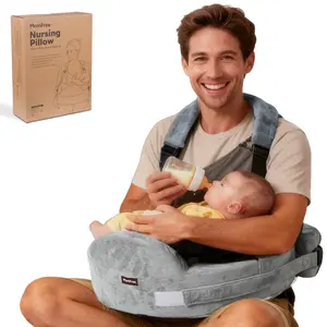 Momfree Innovative Safety Fence Nursing Pillow Stable Ergonomic Support Comfort Wider Breastfeeding Cushion Adjustable Removable Cover Baby Safety Certified