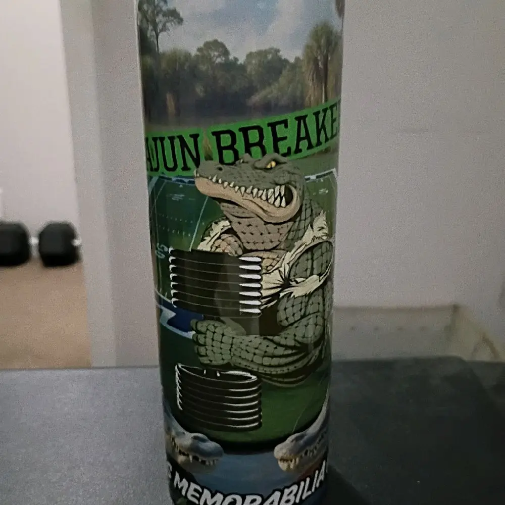 CajunBreakers 2 Tumblers with Alligator Graphic and Football Theme Design