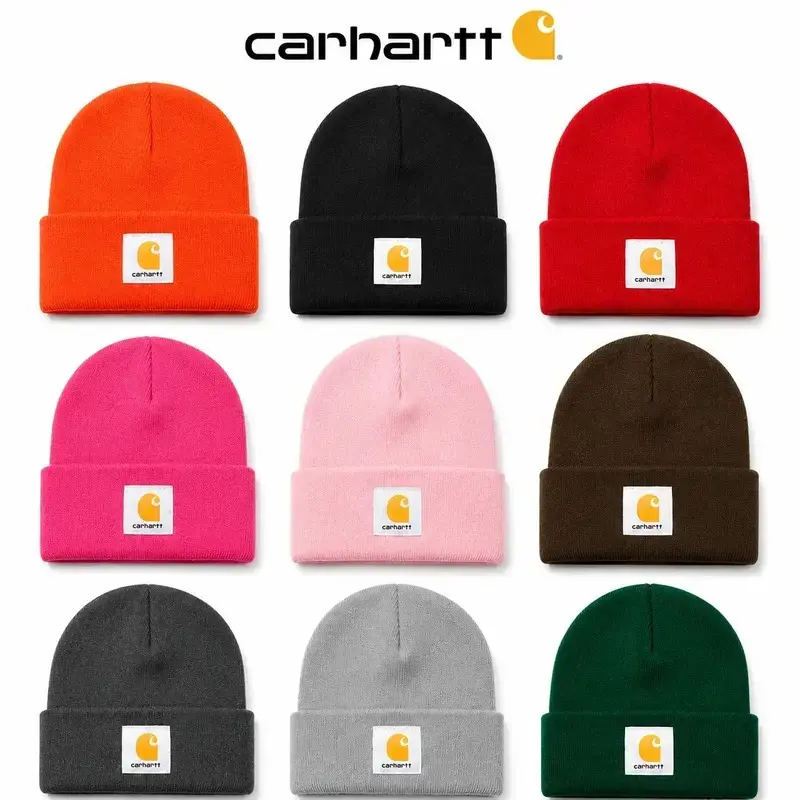 Carhartt Winter Beanie for Men Women, Classic Ribbed Knit Watch Cap with Cuffed Design, Soft Warm Stretch Skull Cap, Unisex Streetwear Hat, Perfect for Cold Weather, Hiking, Camping, Outdoor Work, Travel and Daily Wear