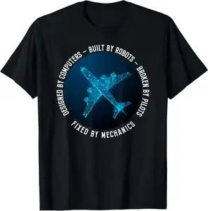 100%cotton Aviation Mechanic Aircraft Engineer Technician T-Shirt