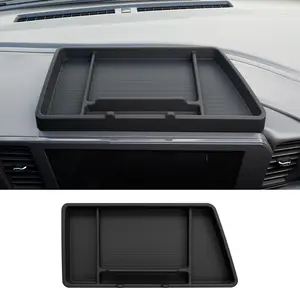 [Fits 22-26 Silverado & Sierra 1500] Dashboard Storage Organizer Compatible with 2022-2026 Chevy Silverado GMC Sierra 1500 2024-2026 2500HD 3500HD Silicone Storage Tray Replacement for 2022-2026 Chevy Silverado Accessories