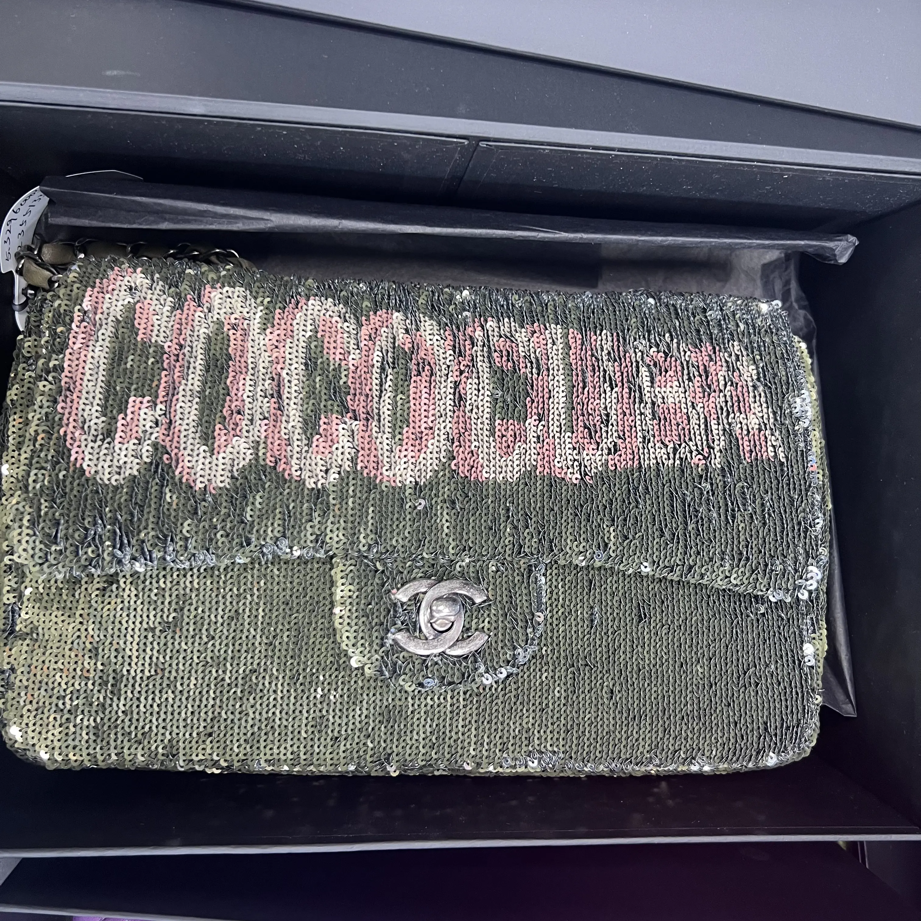 Pre-owned CHANEL france Crossbody Bags HH 2017 early spring coco cuba limited sequined cf flap bag