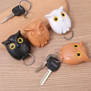 3pcs Magnetic Owl Key Holders Self Adhesive Magnets Hold Keychain Key Hanger Hooks Will Open Eyes Home Wall Decorative Hooks