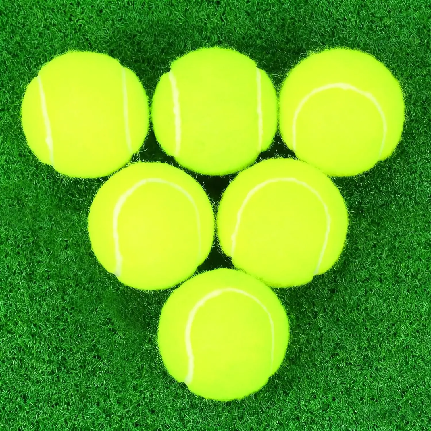 Tennis Balls, 6 Pack High Elasticity Practice Tennis Balls with Mesh Bag, Ideal for Beginner, Exercise Playing Balls for Pet