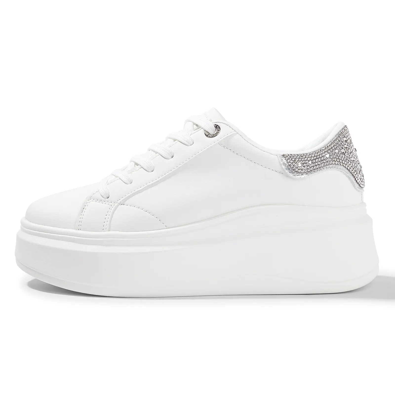 LUCKY STEP Women's Faux Leather Platform Fashion Sneakers - Low Top Classic Tennis Walking Casual Trainers, Women's Footwear,summerwins