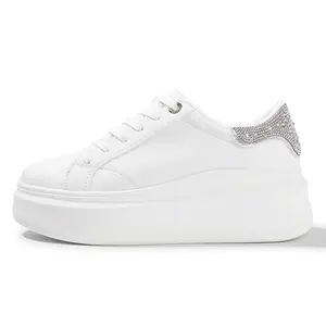 LUCKY STEP Women's Platform Fashion Sneakers Faux Leather Classic Tennis Shoes Low Top Casual Walking Shoes tiktokshopspringglowup