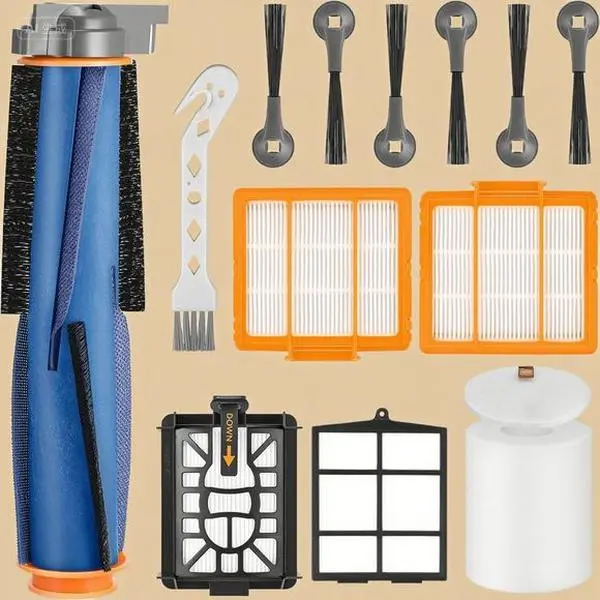 Optimized Vacuum Cleaner Accessories Kit with Main Brush, Side Brushes, Filters, Foam Filters, Compatible with Shark AI Series, Multi-Purpose Replacement Parts, Durable, Easy to Install, Universal Fit for Various Models