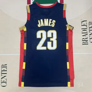 LeBron James stitched Men's Sleeveless Basketball Jersey