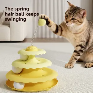 Interactive Wobble Cat Toy – Spinning Track Ball Toy for Cats, Self-Play Anti-Boredom Toy for Kittens & Indoor Cats