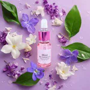 Mushkila Middle Eastern Perfume Oil. Moisturizing and Long Lasting Scent Floral Fruity Woody Musk