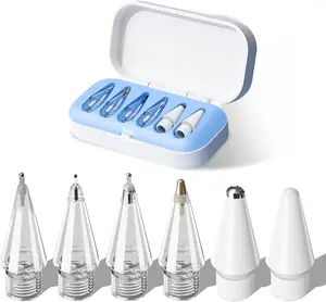 6Pack Replacement Pencil Tips for  Pencil Pro/2nd Gen/1st Gen/USB-CUpgraded iPad Pen Tips with Storage Case, IPad Pro Pencil Tips Sets, Accessories for  Pencil Blue 6 in 1