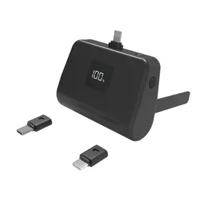 TotalBoost Mini Pro 5,000mAh Universal Power Bank With Interchangeable Adapters & Built-In Kickstand