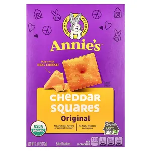 Annie's Homegrown Organic Cheddar Squares, Original, 7.5 oz (213 g)