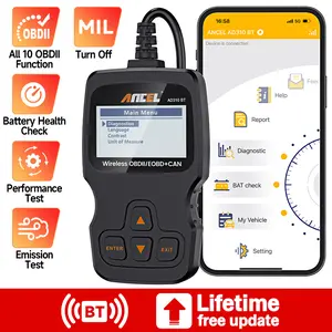ANCEL AD310 BT Universal OBD2 Scanner, Bluetooth 5.0 Check Engine Code Reader Automotive CAN Diagnostic Scan Tool with Premium App for All Vehicles After 1996, Lifetime Free Updates