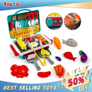 Talgic BBQ Grill Toy Set  Color Changing Pretend Play ,Little Chef Play, Interactive BBQ Toy Set for Kids aged 3 4 5 6 7 8+