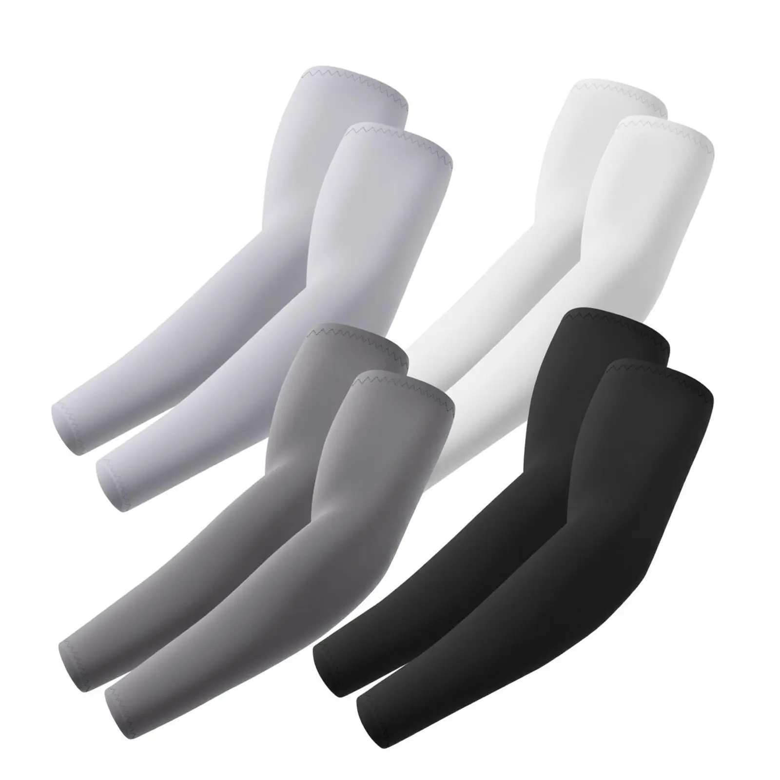 Pro-Grade 4-Pack Compression Arm Sleeves UPF 50+ Cooling Arm Guards & Tattoo Cover for Men & Women | Athletic & Work Gear