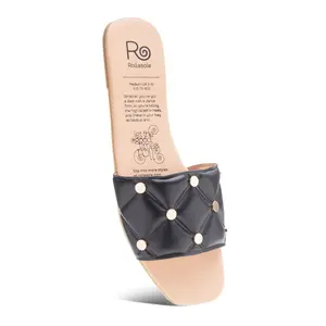 Black Folding Sandals