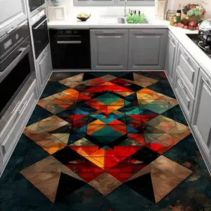 Abstract Art Kitchen Mat, Modern Abstract Rug, Non-slip Kitchen Rug, Water-resistant Kitchen Runner, Durable Kitchen Floor Mat for Home Kitchen