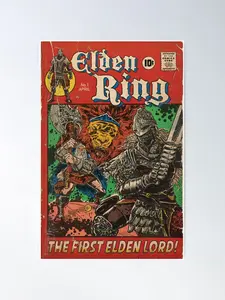 The First Elden Lord! - Elden Ring Comic book cover Fan Art Poster