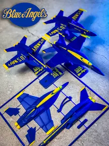 Blue Angels F/A-18 Super Hornet Plane Kit Card Snap-Fit 3D Puzzle for Aviation Fans Collectors Military Aircraft Airshows