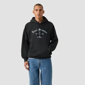 Levi's Men's Relaxed Fit Pullover Hooded Sweatshirt - Black L