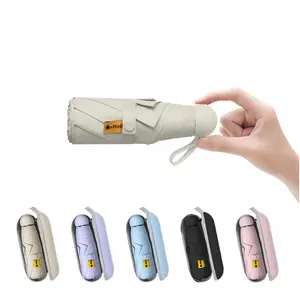 Dual-use Travel Umbrella for Sun & Rain Portable Pocket Umbrella Lightweight Folding Ideal for Daily Use Rainproof Double Sided Pink Water Windproof