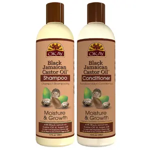 OKAY Black Jamaican Castor Oil Shampoo & Conditioner Hair Care Set S- 24 oz