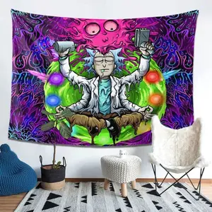 Funny Anime Tapestry for Bedroom Trippy Decorative Wall Hanging Tapestry,Trippy Anime Tapestry,Lightweight Tapestry College Dorm Living Room Home Decor