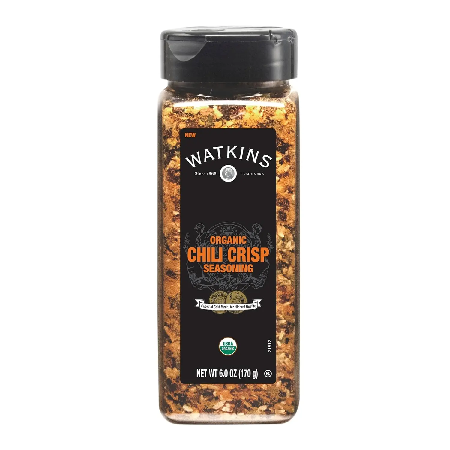 Watkins 1868 Organic Grilling Chili Crisp Seasoning, Organic Chili Crisp, Garlic Chili Crisp, Spicy Chili Crisp, Chili Crisp Oil & Chili Oil Crisp for Grilling, Noodles, Eggs, Pizza Variety Meal