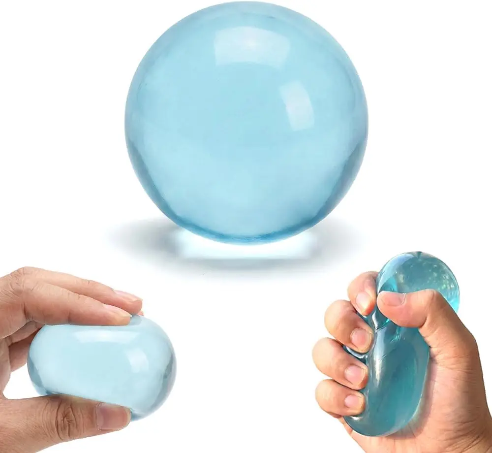 2026 New Coconut Oil Stress Ball, Dumpling Squishy Coconut Squeeze Stress Shapeable Ball, Non-Sticky Slow Rising Squeeze Balls, Portable Desk Squishies for Relaxation and Focus (Blue)