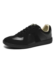 2026 New Four season new casual sports rubber sole thick soled star shoes versatile trend niche couple board shoes German training star shoes men's shoes couple board shoes versatile Air Force No.1 lightweight new casual shoes sports shoes DX020 all black