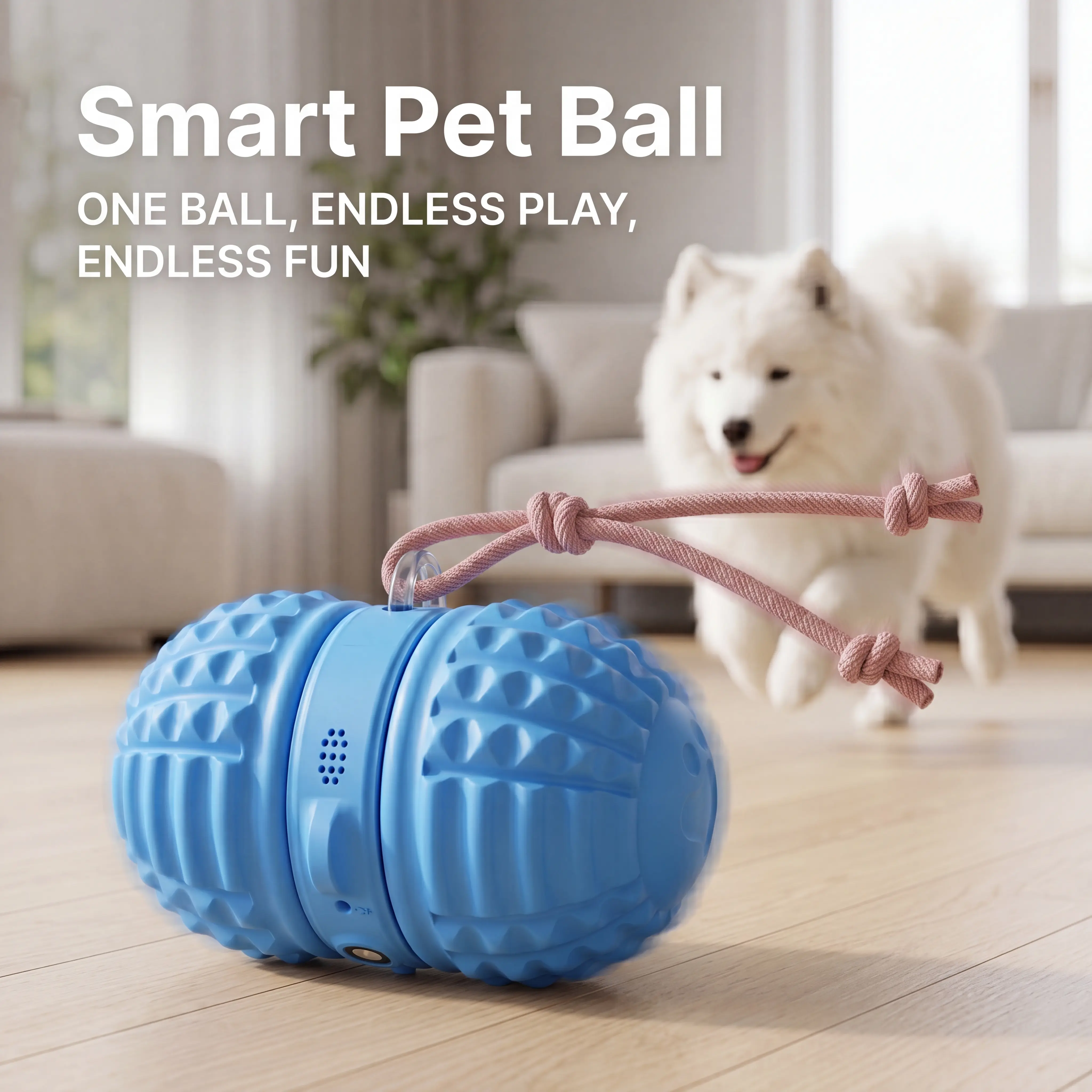 TUFFYUKI Interactive Dog Ball With 25 Second Custom Voice Recording Dual Motor Automatic Moving Rechargeable Dog Toy With Bird And Dog Sounds For Small Medium Dogs To Keep Them Busy Indoors