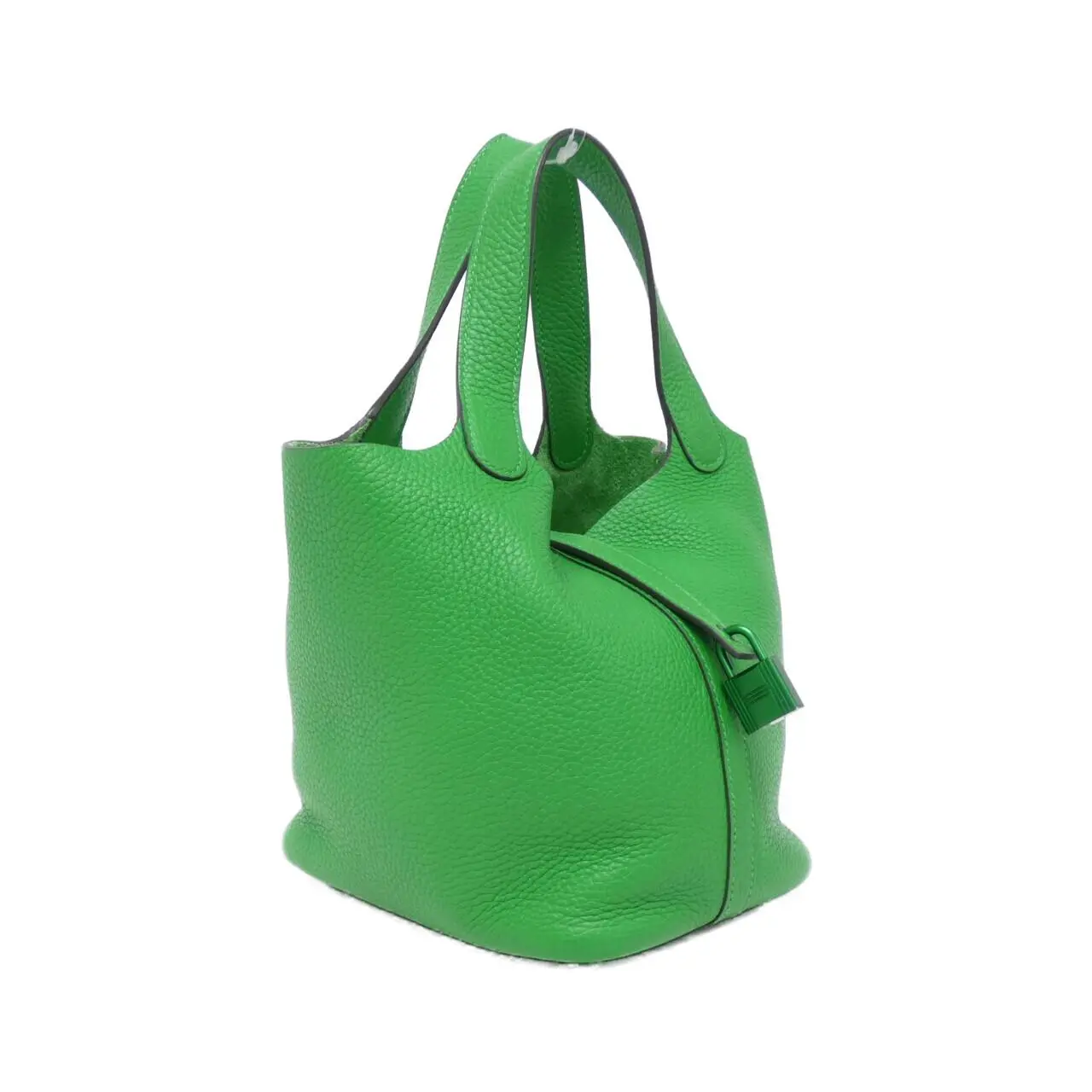 Pre-owned HERMÈS Calfskin Shoulder Bags Picotin Lock Monochrome PM Taurillon Clémence Bag