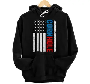 US American Flag Corn Hole Bean Bag Toss Player Cornhole Hoodie, Sweatshirt, T-Shirt