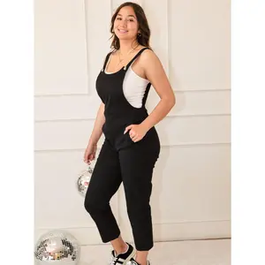 Pocketed Cropped Jumpsuit