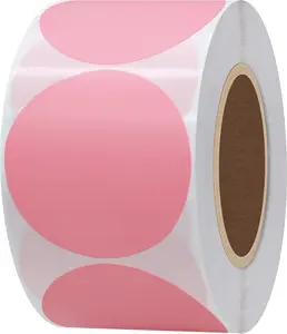 2 inch Circle Color Direct Thermal Stickers Shipping Labels for Barcodes,Name Tag,DIY Logo Design,QR Code,Inventory Compatible with ,Rollo,Munbyn,and More-750 pcs (2 inch,)