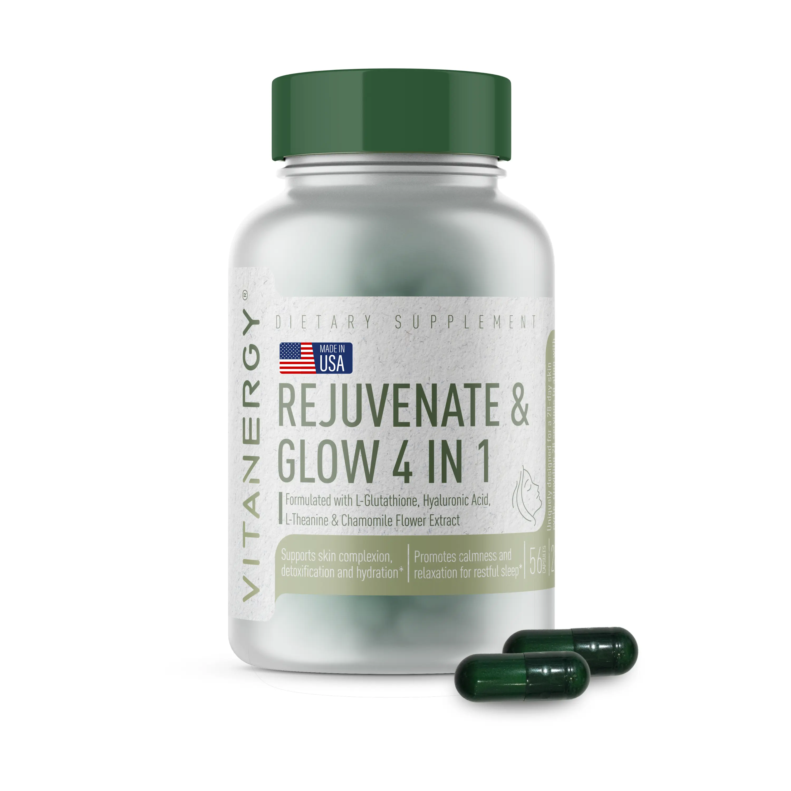Vitanergy Beauty Sleep & Skin Glow 4-in-1 Nighttime Radiance Support with L- Glutathione Hyaluronic Acid L-Theanine & Chamomile Vegan USA Supplement for Health Care Fitness - TikTok Shop Vitanergy Beauty Sleep & Skin Glow 4-in-1 Nighttime Radiance Support with L- Glutathione Hyaluronic Acid L-Theanine & Chamomile Vegan USA Supplement for Health Care Fitness - TikTok Shop