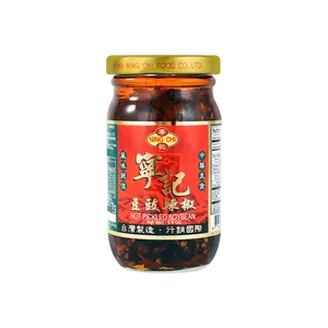 NING CHI Fermented Black Bean Chili Sauce 245g - Authentic Taiwanese Flavor, Spicy Condiment for Cooking & Dipping