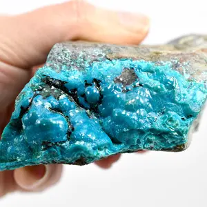 4.5in 290g Raw Botryoidal Chrysocolla x Malachite Crystal, Congo cr5