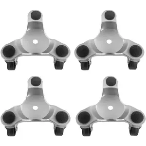 4 count 6" Steel Tri-, 200 lbs Load Capacity, for Moving Furniture & Appliances, Swivel Caster Easy Tool