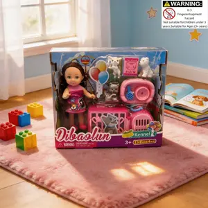 Cute Long Hair Princess Doll Set, Random Color Accessories, Jointed Flexible Pose, Perfect for Pretend Play, Decorative Dollhouse Scene, Birthday Gift