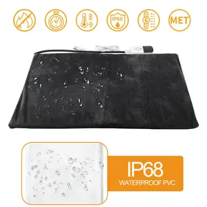 Cozy Winter Prep Electric Pet Heating Pad Adjustable Temp Washable Mat Auto Shut-Off Timer Chew Proof Cord Indoor Dog Cat Puppy Bed Warmer