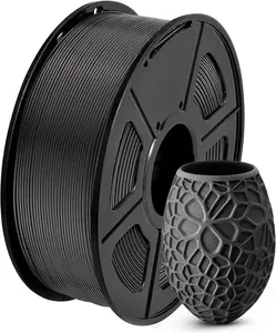 SUNLU PLA 3D Printer Filament PLA Filament 1.75mm, Neatly Wound 3D Printing Filament 1.75mm, Dimensional Accuracy +/- 0.02 mm, Fit Most FDM 3D Printers, 1kg Spool (2.2lbs), Black