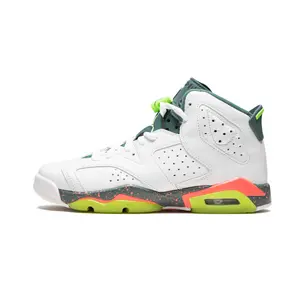 Air Jordan 6 Retro GS "Bright Mango/Ghost Green" 384665 114