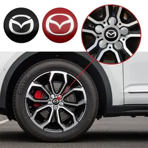 4pcs 56mm Aluminum Mazda Models Car Wheel Hub Center Cap Stickers Emblem Badge Decoration Decals For Mazda 2 3 6 5 Atenza CX30 CX90 CX60 CX50 MX30 CX3 CX5 MX5 CX7 Auto Styling Accessories Sticker For Cars