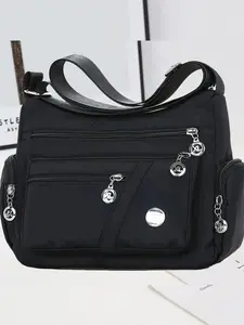 Casual Waterproof Nylon Crossbody Bag, Large Capacity Commuter Backpack for Middle Aged Moms, Lightweight Durable Shoulder Bag for Women