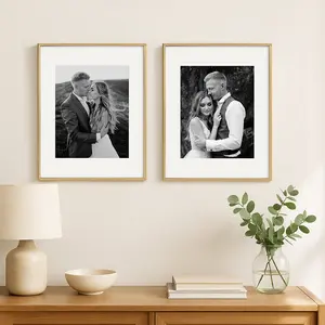 Americanflat Picture Frame with Mat | Rope-Style Textured Detailing | Shatter-Resistant Glass