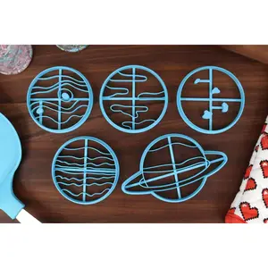 Solar System Cookie Cutters, Set 2 - Jupiter, Neptune, Pluto, Saturn, Uranus